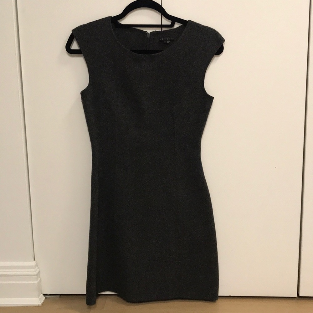 Theory grey wool dress